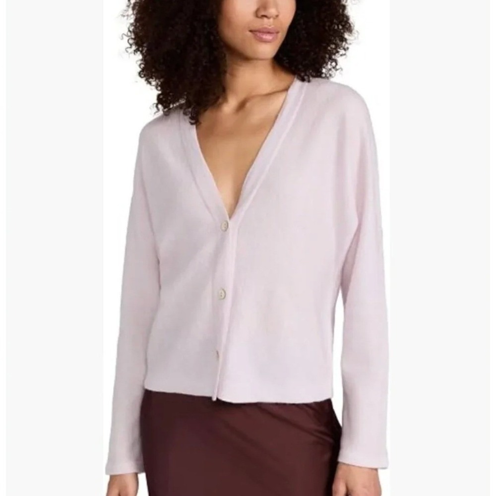 Vince Womens Sweater Size XS Pink 100% Cashmere Dolman Cardigan Button Front NEW